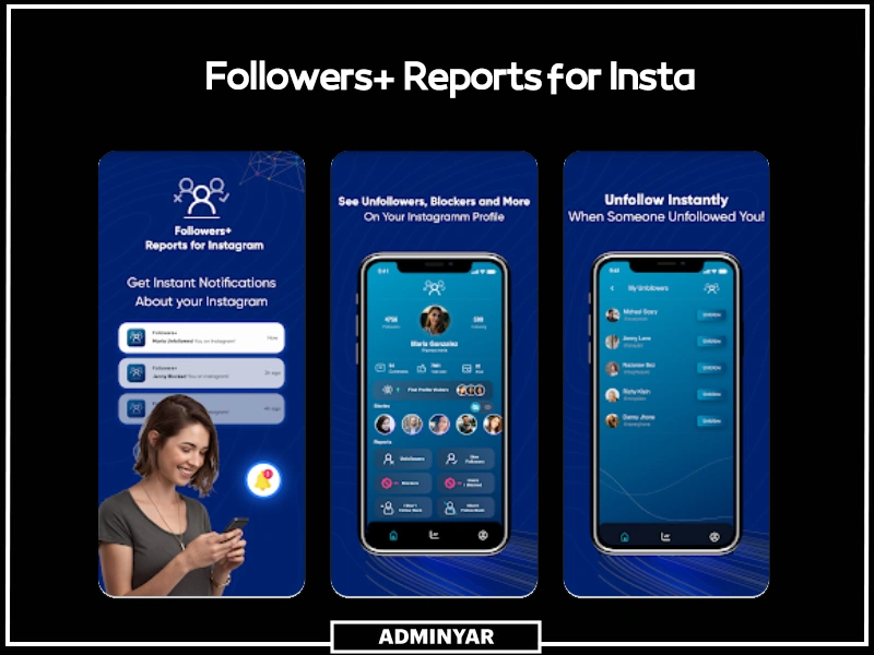 چگونه بفهمیم چه کسانی اینستاگرام ما را چک کرده اند با ابزار Followers+ Reports for Insta