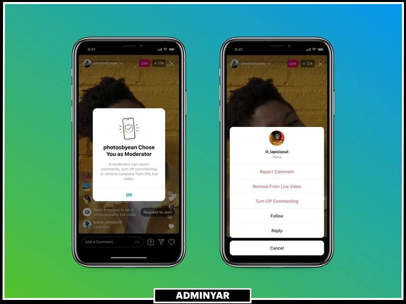افزودن مدیر به Live هنگام لایو گذاشتن در اینستاگرام