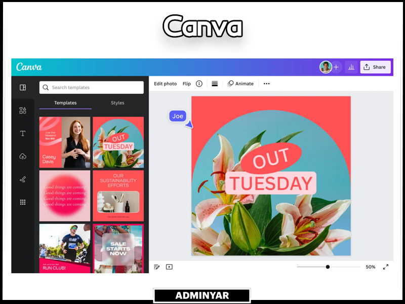 برنامه ساختن استوری اینستاگرام رایگان Canva