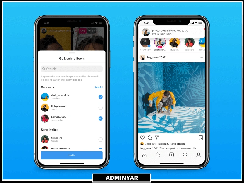 افزودن مهمان یا راه‌اندازی Live Room هنگام لایو گذاشتن در اینستاگرام