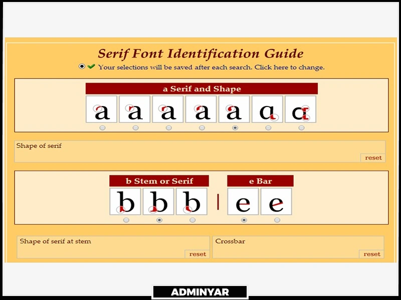 استفاده از سایت Serif Font Identification Guide برای تشخیص فونت از روی عکس