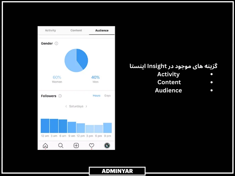 بررسی گزینه های موجود در Insight اینستا